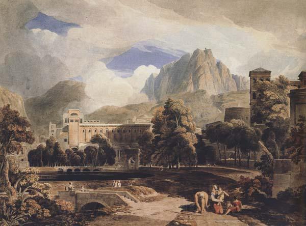 John varley jnr Suburs of an ancient city (mk47) Spain oil painting art